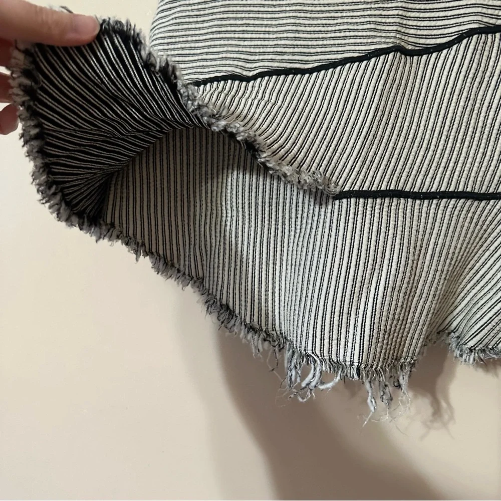 IRO Women’s skirt asymmetrical striped raw hem wrap size 40 or US 8